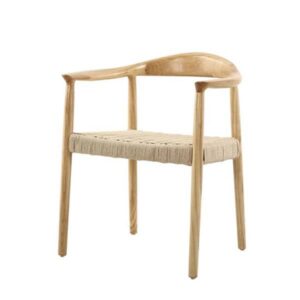 Nextdeco ξύλινη καρέκλα 'Bisotto' από ξύλο οξιάς. Έδρα natural, 54x57xΥ75εκ  τμχ.