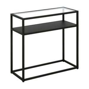 Βοηθητικό τραπέζι Levian pakoworld μαύρο μέταλλο-γυαλί 60x25x60εκ (1 τεμάχια)