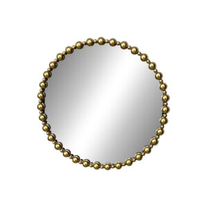 Καθρέπτης Poppens Inart χρυσό μέταλλο 83.5x4.5x83.5εκ (1 τεμάχια)