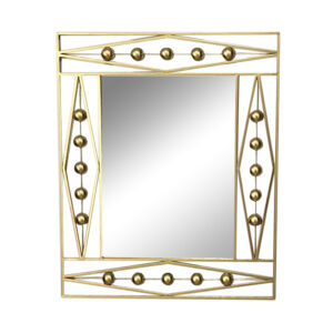 Καθρέπτης Roteron Inart χρυσό μέταλλο 80x2x100εκ (1 τεμάχια)