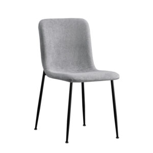 Καρέκλα Gratify pakoworld γκρι μπουκλέ ύφασμα-πόδι μαύρο μέταλλο 43x56x83εκ (1 τεμάχια)