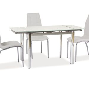 TABLE GD019 WHITE/CHROME 100(150)x70 DIOMMI GD019BX