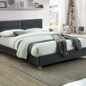 Επενδυμένο κρεβάτι Sierra 160x200 με Βελούδο σε χρώμα Γκρι DIOMMI SIERRAV160SZD