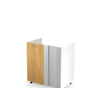 VENTO DK-80/82 corner sink cabinet, color: white / honey oak DIOMMI V-UA-VENTO-DKN-100/82-D.MIODOWY