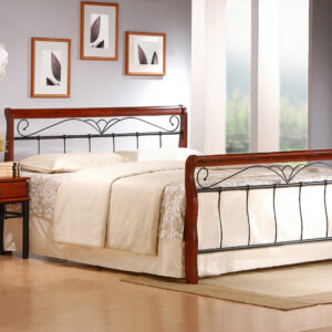 VERONICA bed 160 cm color: ant. cherry/black DIOMMI V-CH-VERONICA_160CM-LOZ