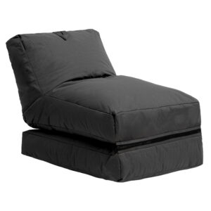 Πολυθρόνα πουφ-κρεβάτι Dreamy pakoworld αδιάβροχο μαύρο (1 τεμάχια)