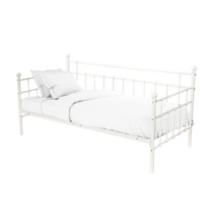 Κρεβάτι Havelock pakoworld λευκό μεταλλικό 90x190x98εκ (1 τεμάχια)