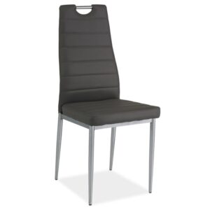 ΚΑΡΕΚΛΑ H260 ΧΡΩΜΙΟ / ΓΚΡΙ ECO ΔΕΡΜΑ DIOMMI H260SZCH