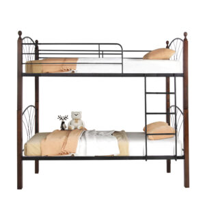 ΚΟΥΚΕΤΑ ΚΡΕΒΑΤΙ STOREY HM687 ΜΑΥΡΟ ΜΕΤΑΛΛΟ-ΚΑΡΥΔΙ RUBBERWOOD 200x90x158Υεκ (1 Τεμμάχια)