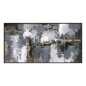 ΠΙΝΑΚΑΣ ΤΟΙΧΟΥ ABSTRACT HM4576 ΜΕ ΚΟΡΝΙΖΑ ΜΑΥΡΗ-ΚΑΜΒΑΣ 142x4.5x72Υεκ (1 Τεμμάχια)