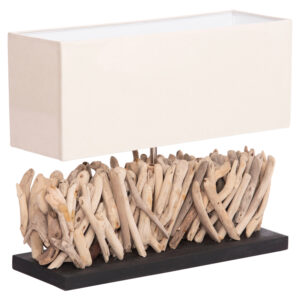 ΕΠΙΤΡΑΠΕΖΙΟ ΟΡΘΟΓΩΝΙΟ ΦΩΤΙΣΤΙΚΟ TWIGGY HM4434 DRIFTWOOD & ΛΕΥΚΟ ΚΑΠΕΛΟ 56x16.5x43Υεκ. (1 Τεμμάχια)
